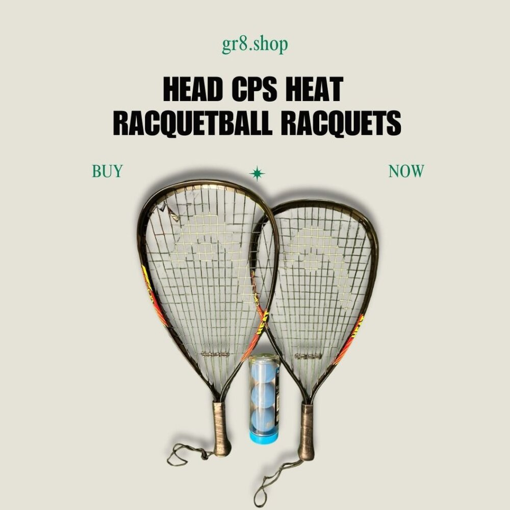 Head CPS Heat Racquetball Racquets With Penn Ultra-Blue Balls Set